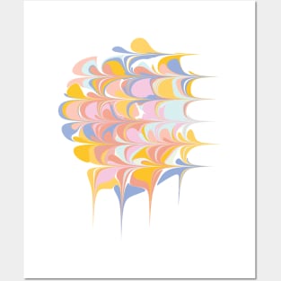 Pastel Marble Swirl Posters and Art